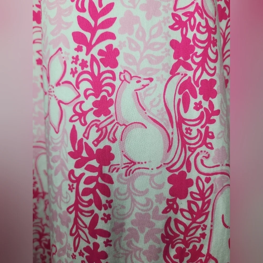 Lilly Pulitzer 100% Cotton Livie Pink Halter Top Dress sz 4 - Picture 15 of 15